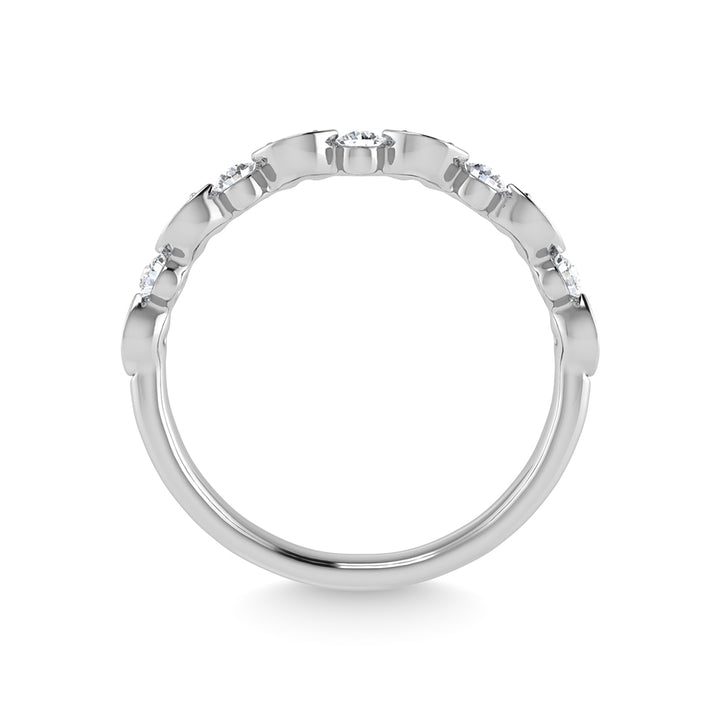 14K White Gold Diamond 1/4 Ct.Tw. Stackable Ring