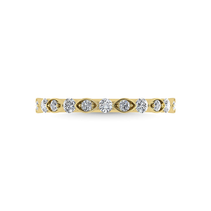 14K Yellow Gold Diamond 1/4 Ct.Tw. Stackable Ring