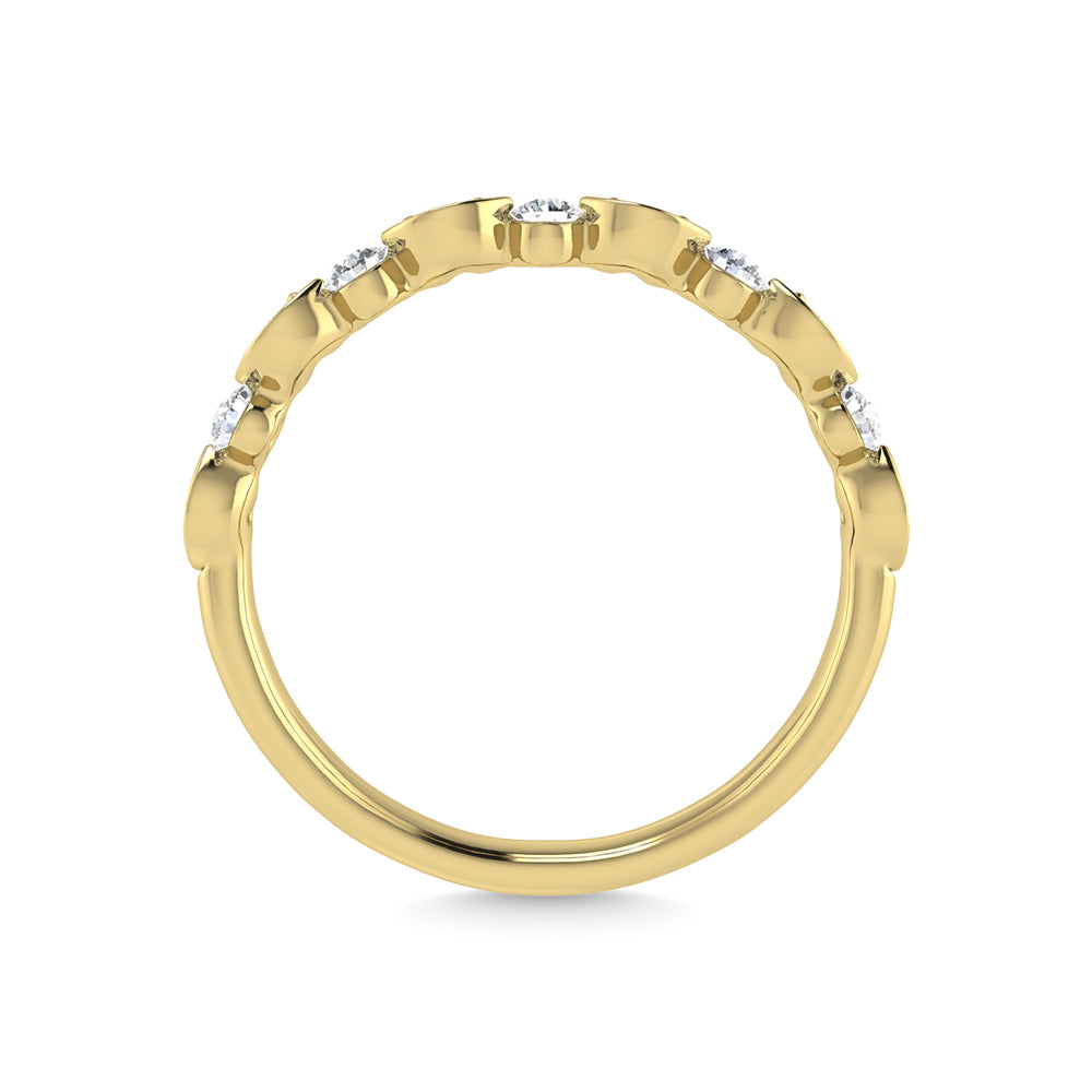 14K Yellow Gold Diamond 1/4 Ct.Tw. Stackable Ring