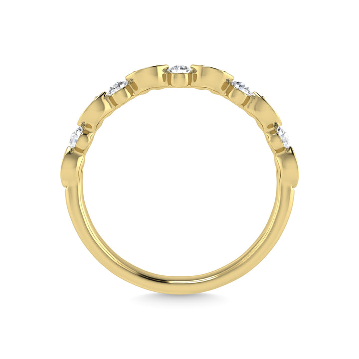 14K Yellow Gold Diamond 1/4 Ct.Tw. Stackable Ring