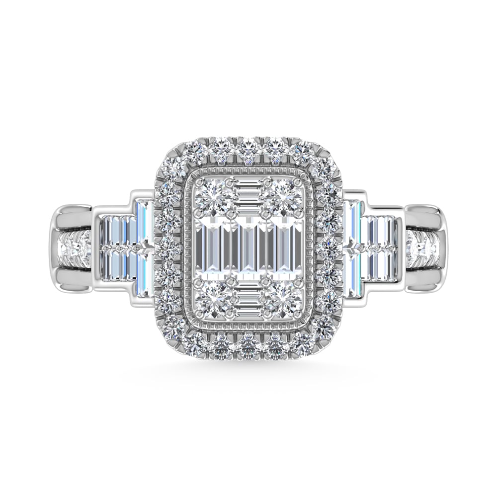 14K White Gold Diamond 1 Ct.Tw. Engagement Ring