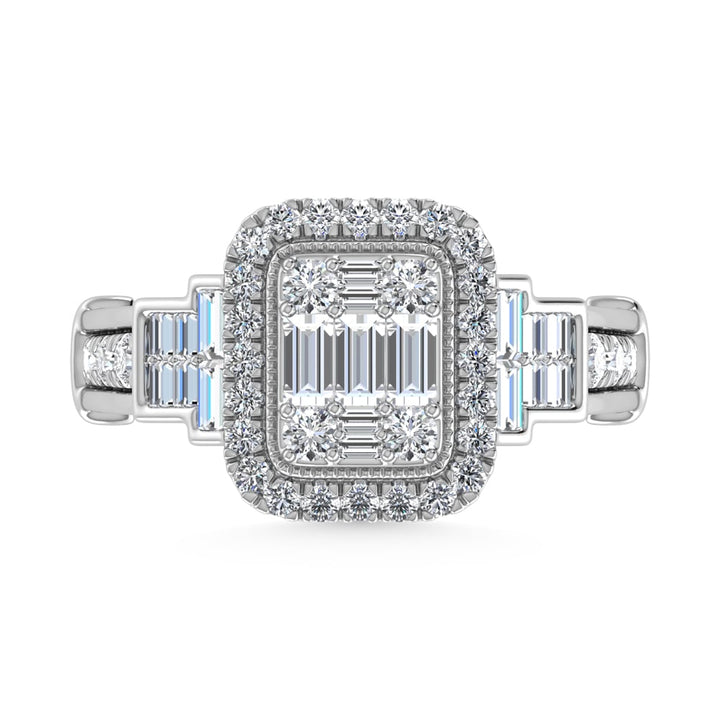 14K White Gold Diamond 1 Ct.Tw. Engagement Ring