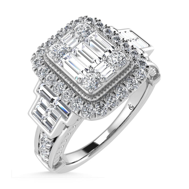 14K White Gold Diamond 1 Ct.Tw. Engagement Ring