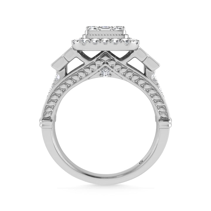 14K White Gold Diamond 1 Ct.Tw. Engagement Ring