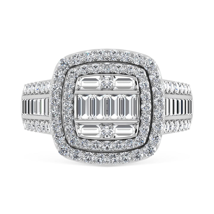 14K White Gold Diamond 1 3/8 Ct.Tw. Engagement Ring