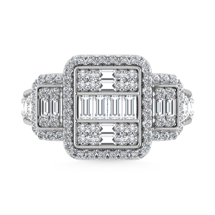 14K White Gold Diamond 1 1/2.Ct. Tw. Engagement Ring