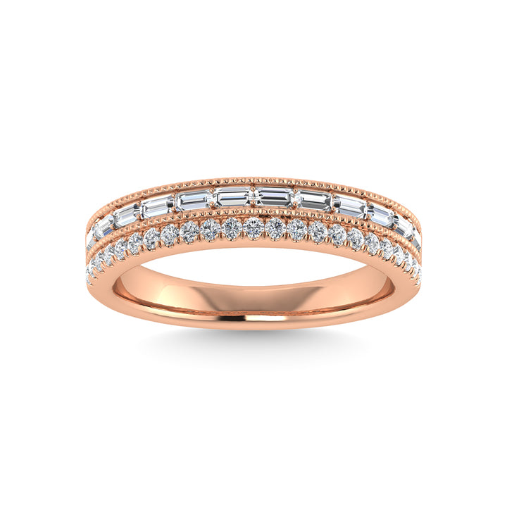 14K Rose Gold Diamond 1/3 Ct.Tw. Fashion Bands
