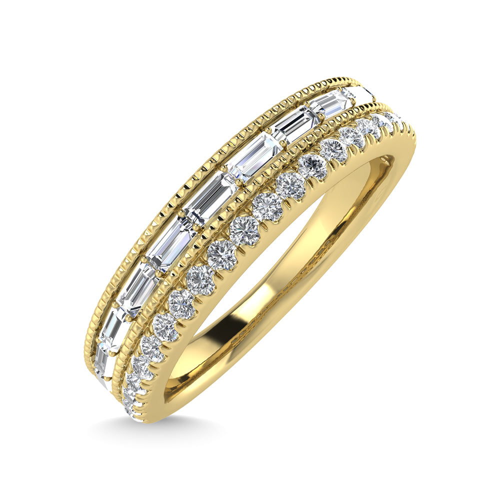 14K Yellow Gold Diamond 1/3 Ct.Tw. Fashion Bands