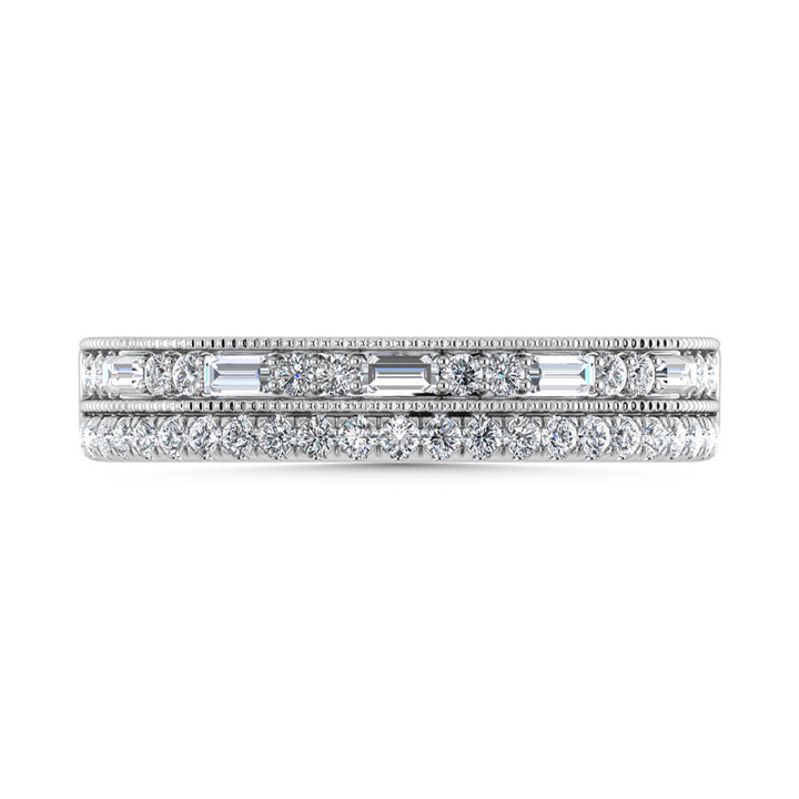 14K White Gold Diamond 1/3 Ct.Tw. Stackable Band