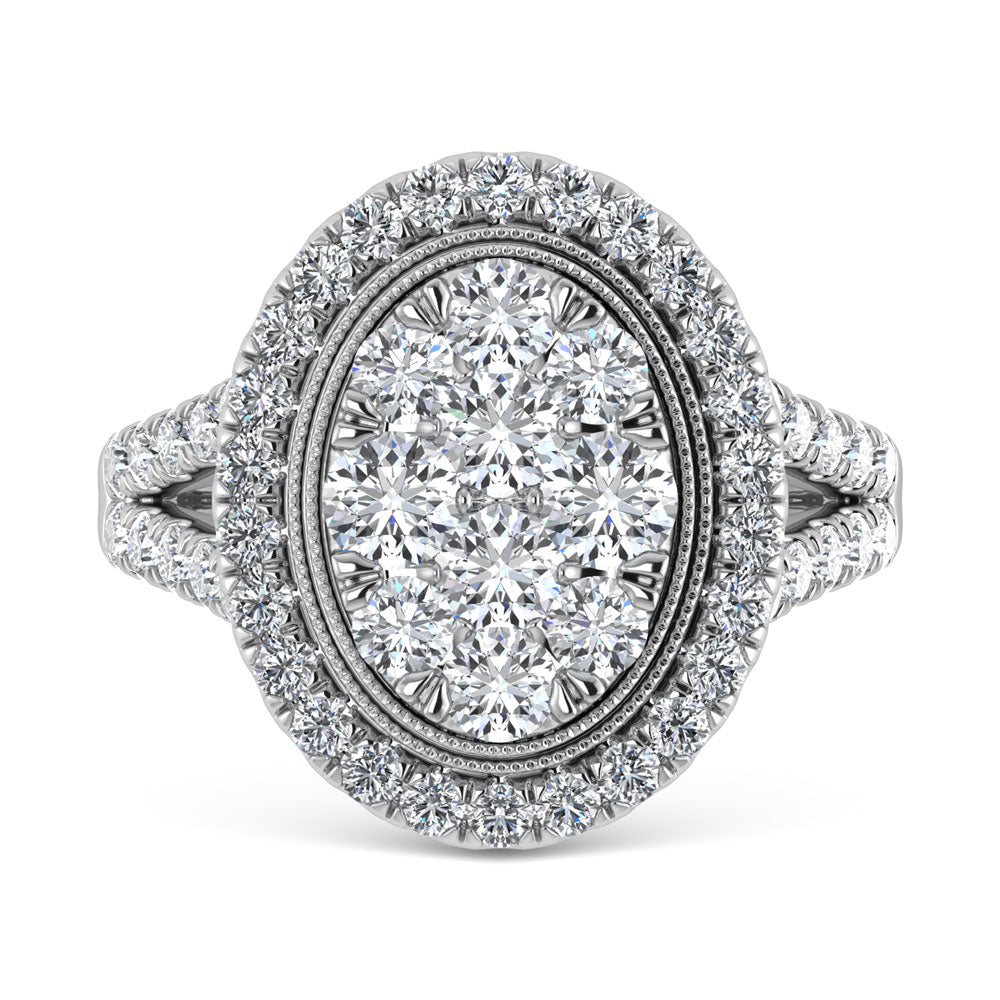 14K White Gold Diamond 2 Ct.Tw. Engagement Ring