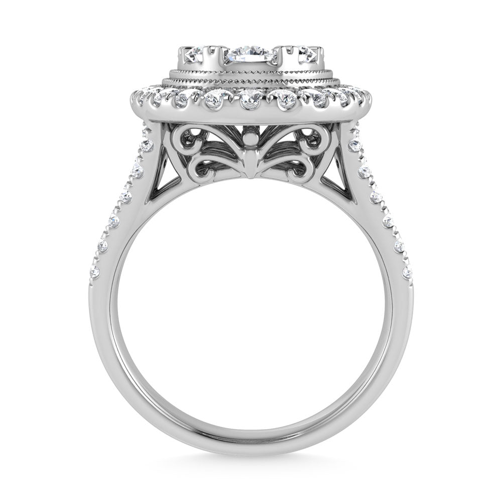 14K White Gold Diamond 2 Ct.Tw. Engagement Ring