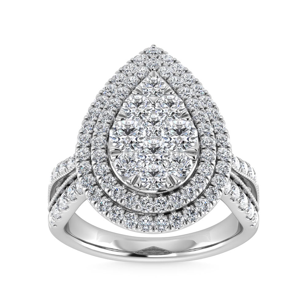 14K White Gold Diamond 2 1/4 Ct.Tw. Engagement Ring