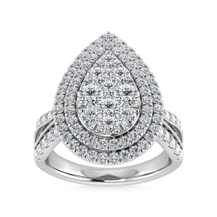 14K White Gold Diamond 2 1/4 Ct.Tw. Engagement Ring