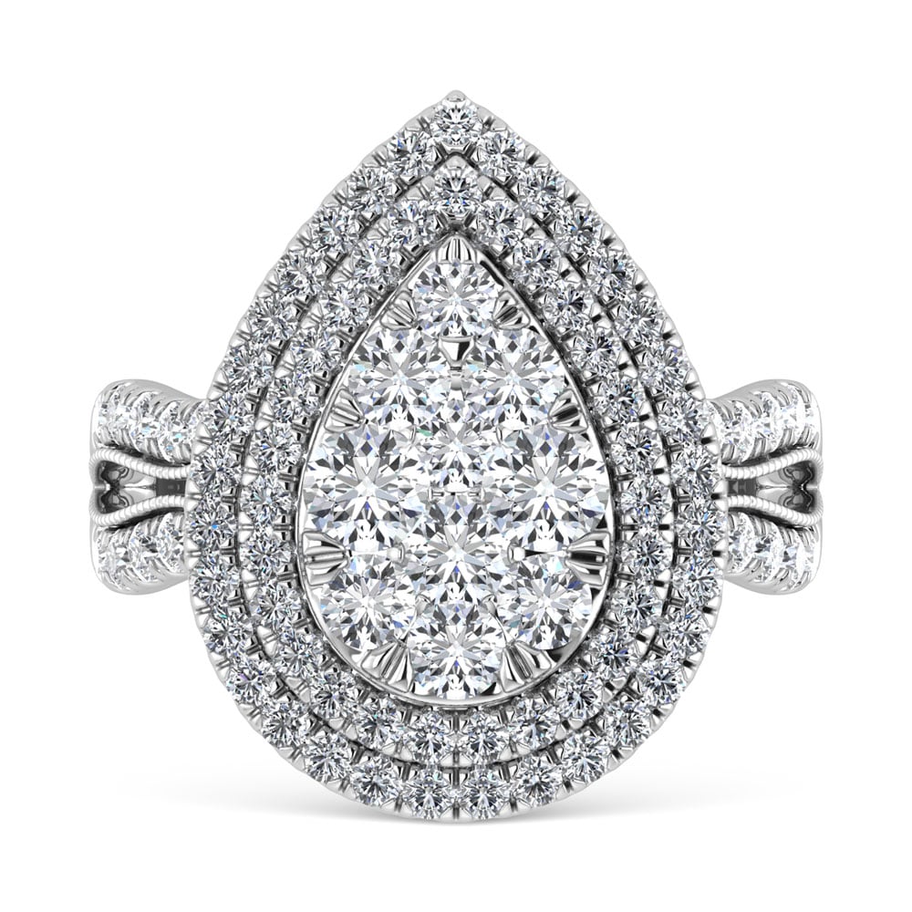 14K White Gold Diamond 2 1/4 Ct.Tw. Engagement Ring