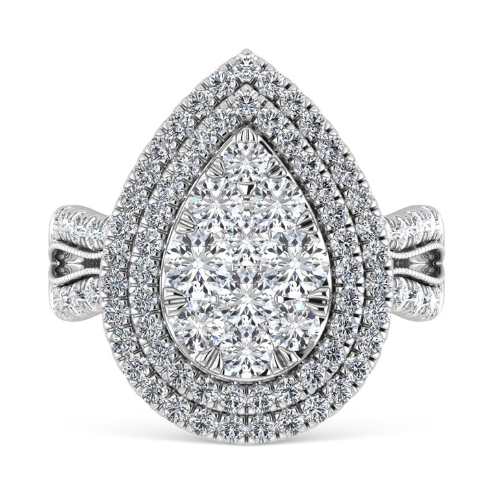 14K White Gold Diamond 2 1/4 Ct.Tw. Engagement Ring