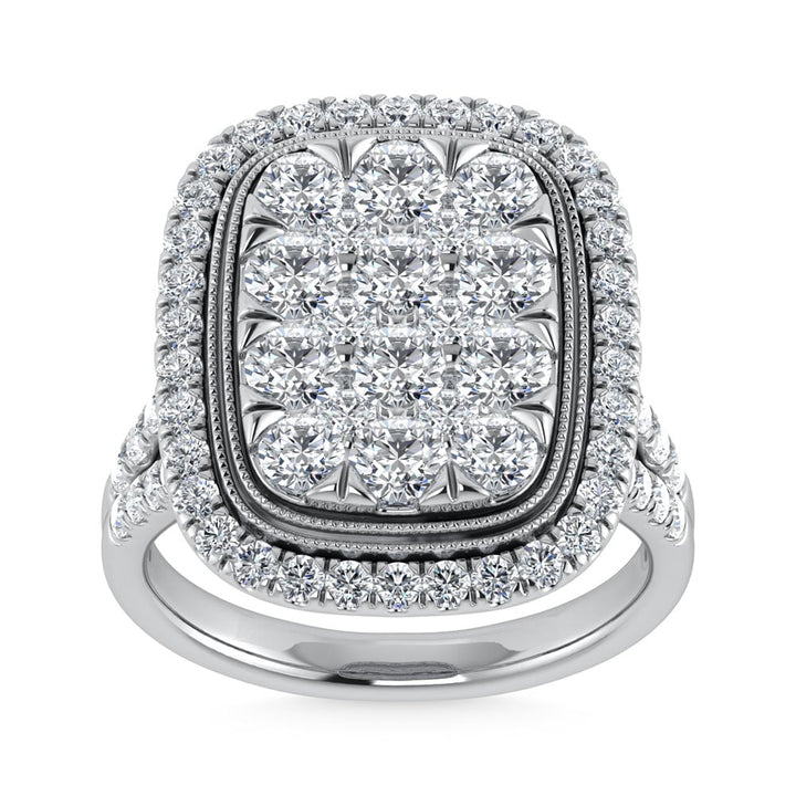 14K White Gold Diamond 2 3/4 Ct.Tw. Engagement Ring