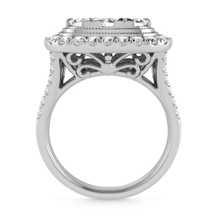 14K White Gold Diamond 2 3/4 Ct.Tw. Engagement Ring