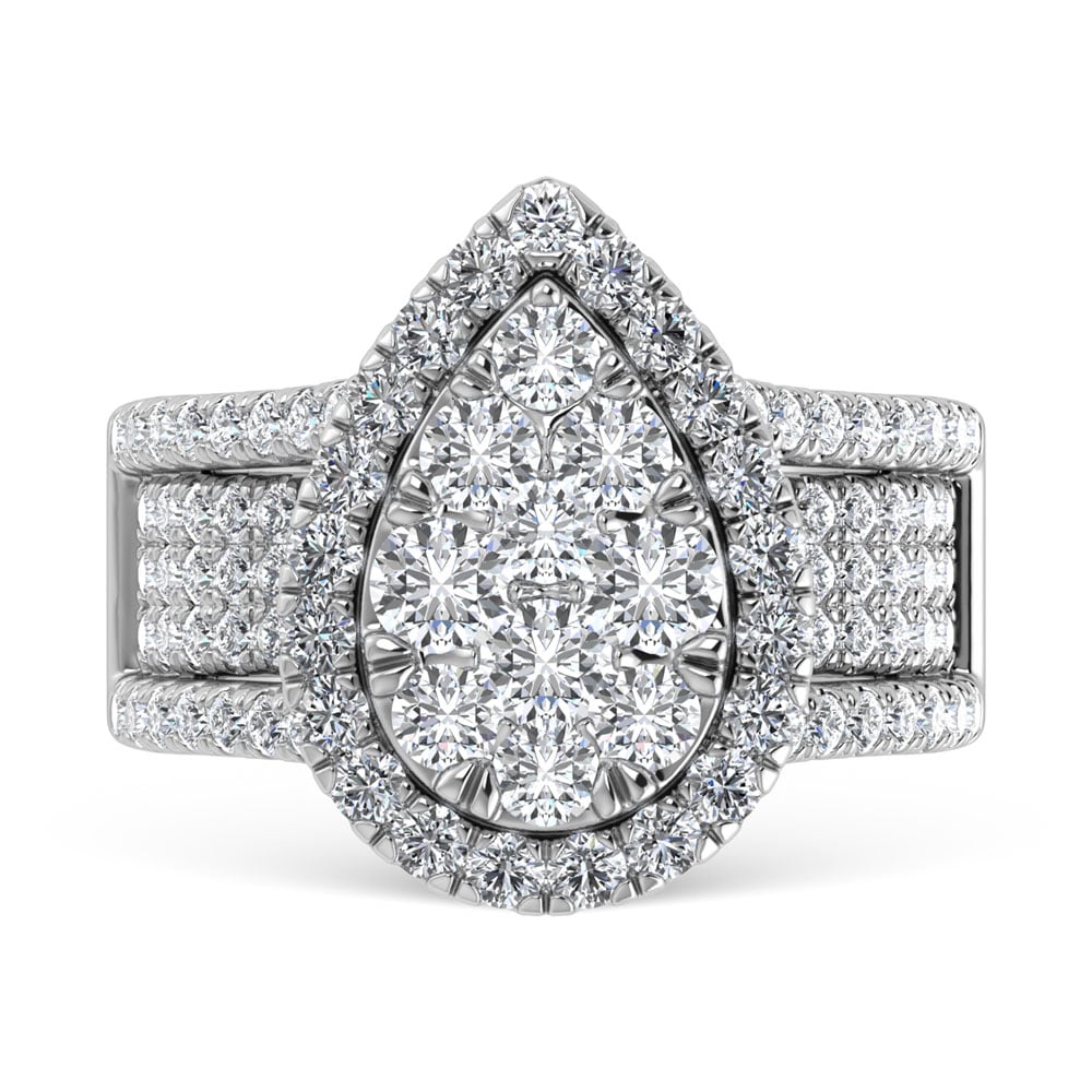 14K White Gold Diamond 2 1/2 Ct.Tw. Engagement Ring