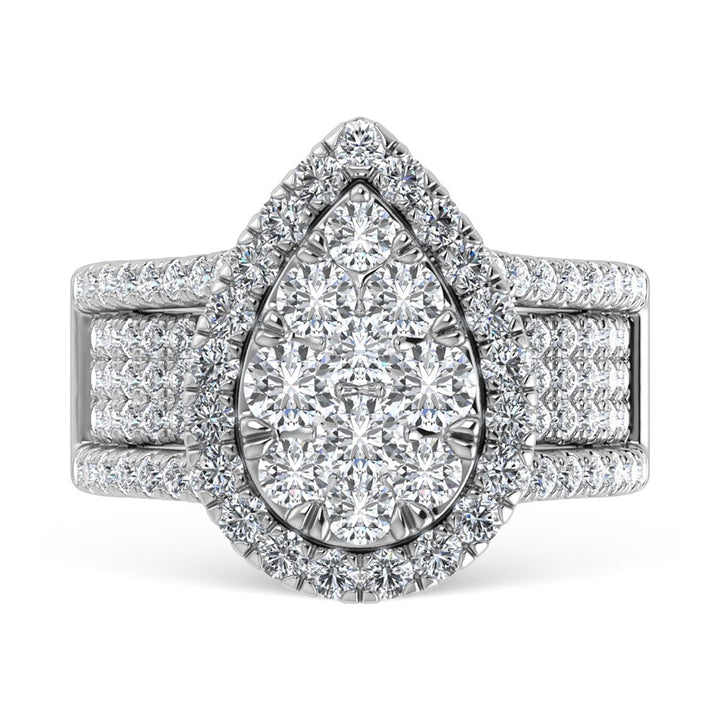 14K White Gold Diamond 2 1/2 Ct.Tw. Engagement Ring