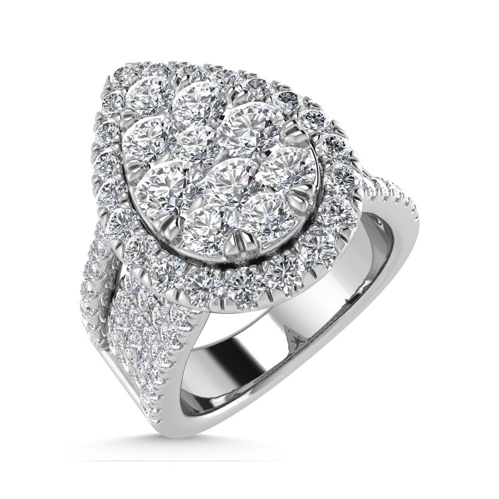 14K White Gold Diamond 2 1/2 Ct.Tw. Engagement Ring