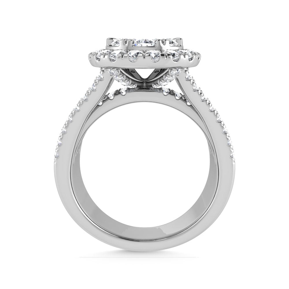 14K White Gold Diamond 2 1/2 Ct.Tw. Engagement Ring