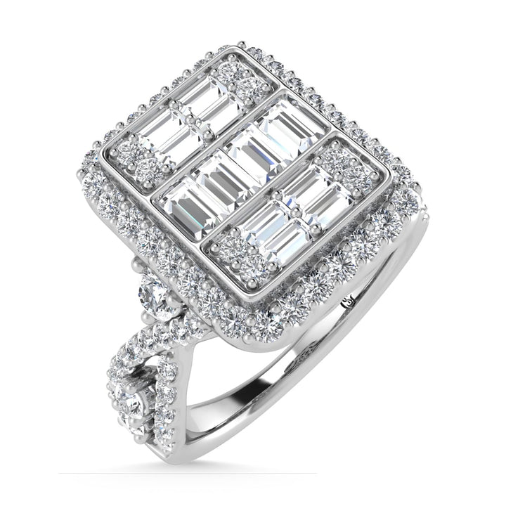 14K White Gold Diamond 1 1/4.Ct. Tw. Engagement Ring