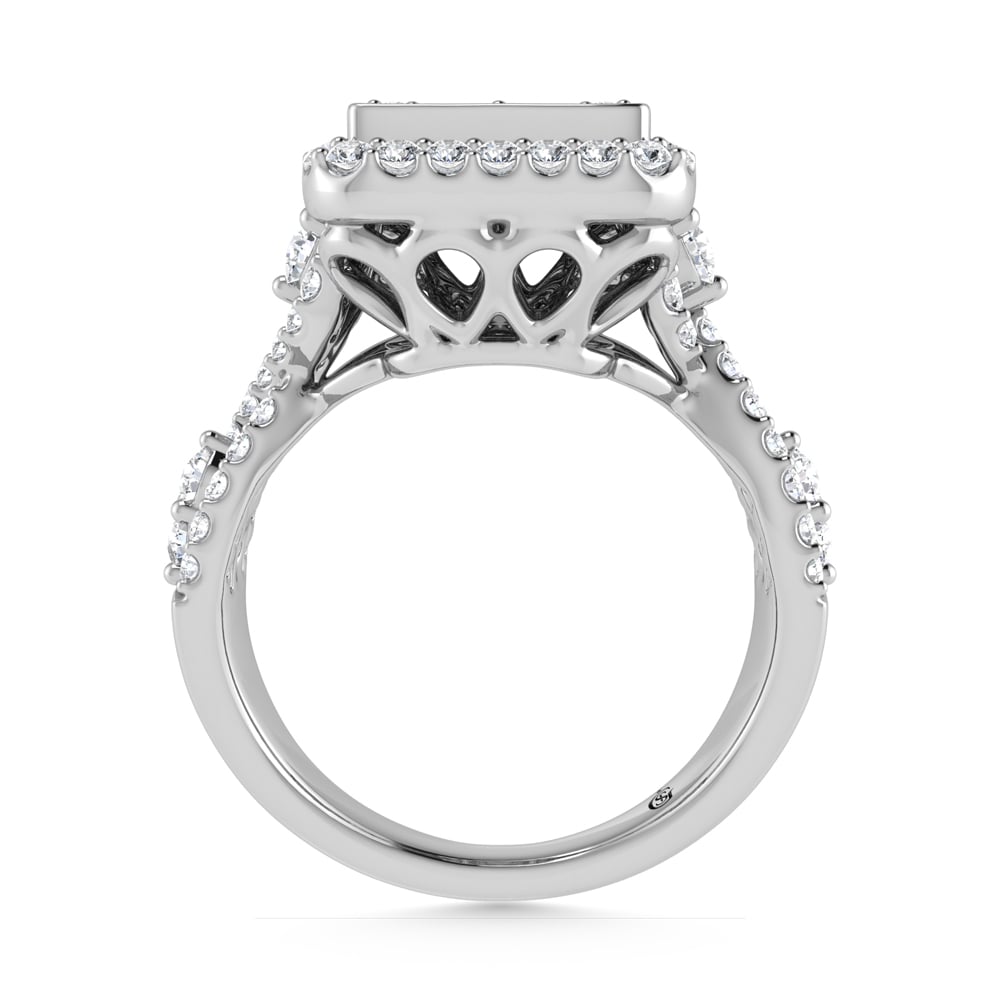 14K White Gold Diamond 1 1/4.Ct. Tw. Engagement Ring