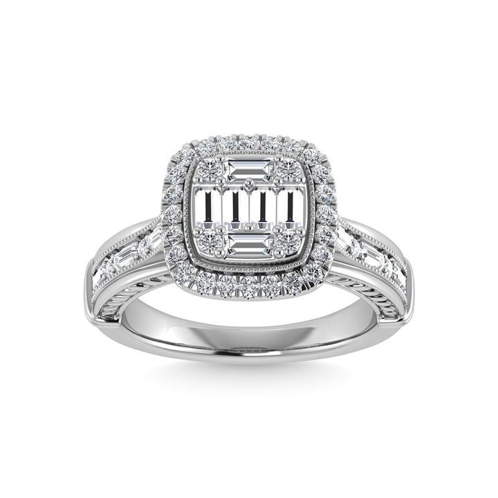 14K White Gold Diamond 3/4 Ct.Tw. Engagement Ring