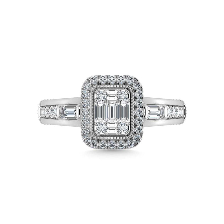 14K White Gold Diamond 5/8 Ct.Tw. Engagement Ring