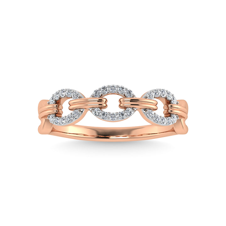 10K Two Tone Diamond 1/8 Ct.Tw. Fashion Ring