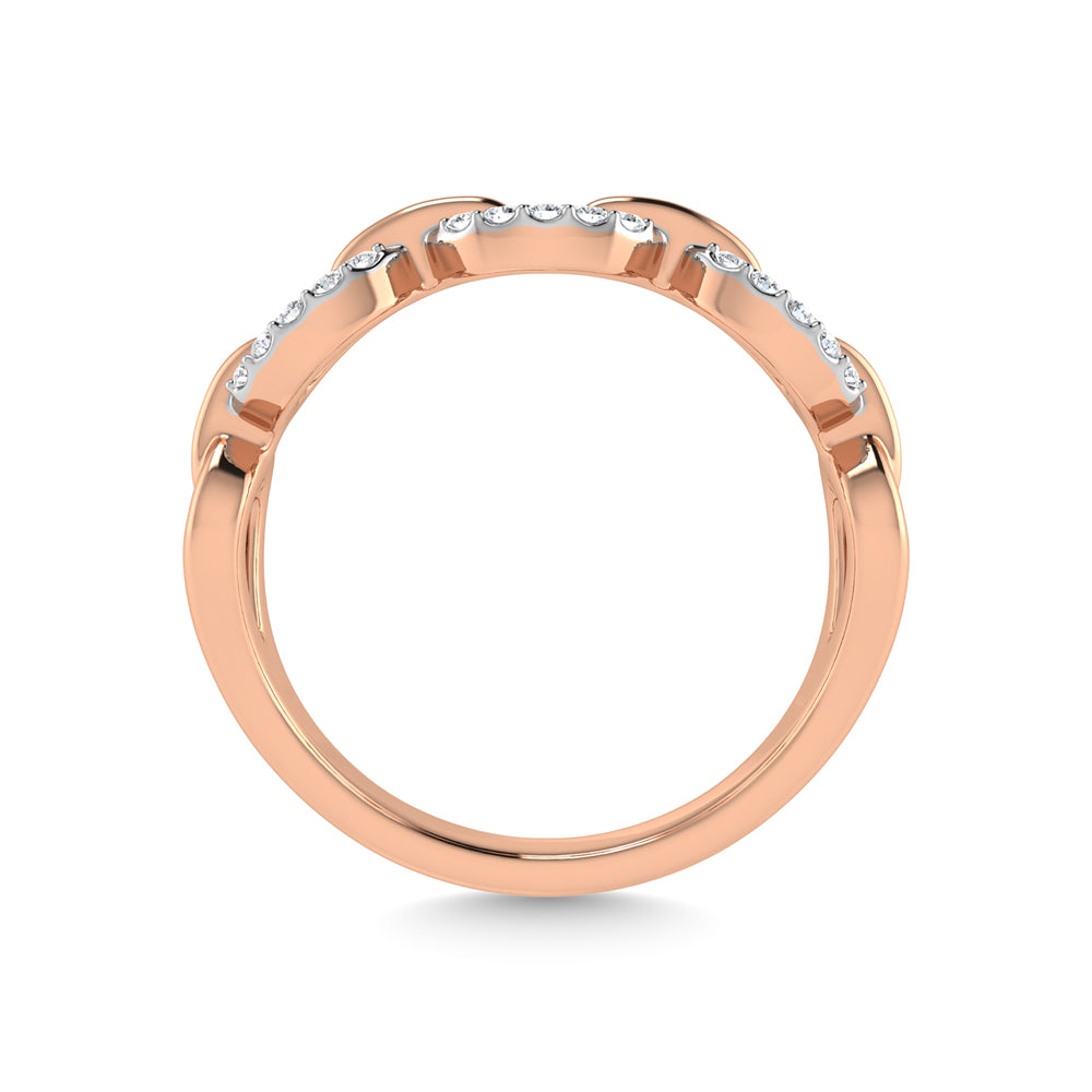 10K Two Tone Diamond 1/8 Ct.Tw. Fashion Ring