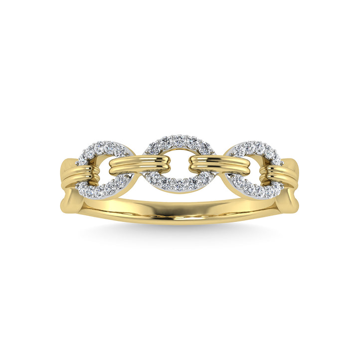 10K Two Tone Diamond 1/8 Ct.Tw. Fashion Ring
