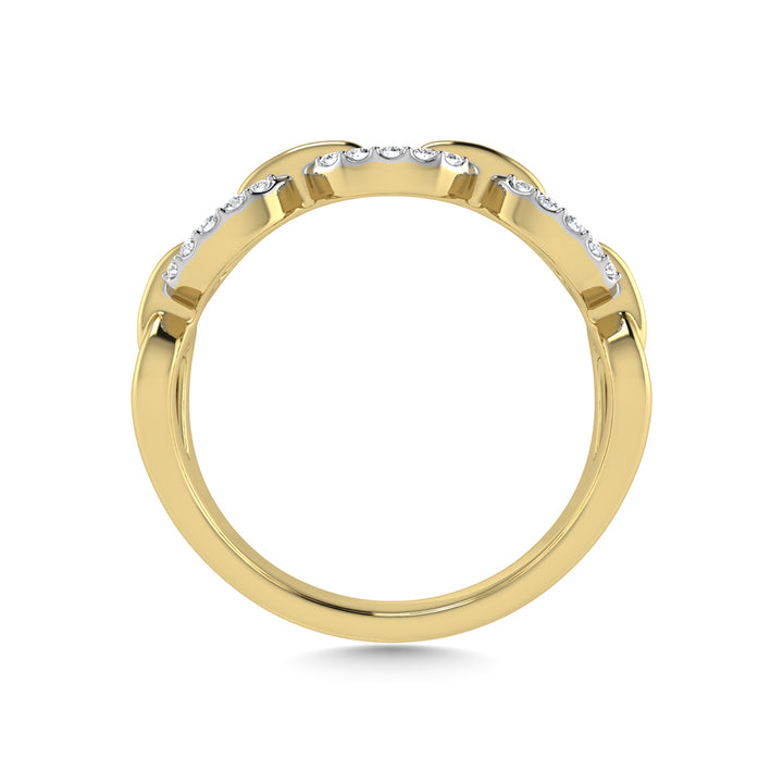 10K Two Tone Diamond 1/8 Ct.Tw. Fashion Ring