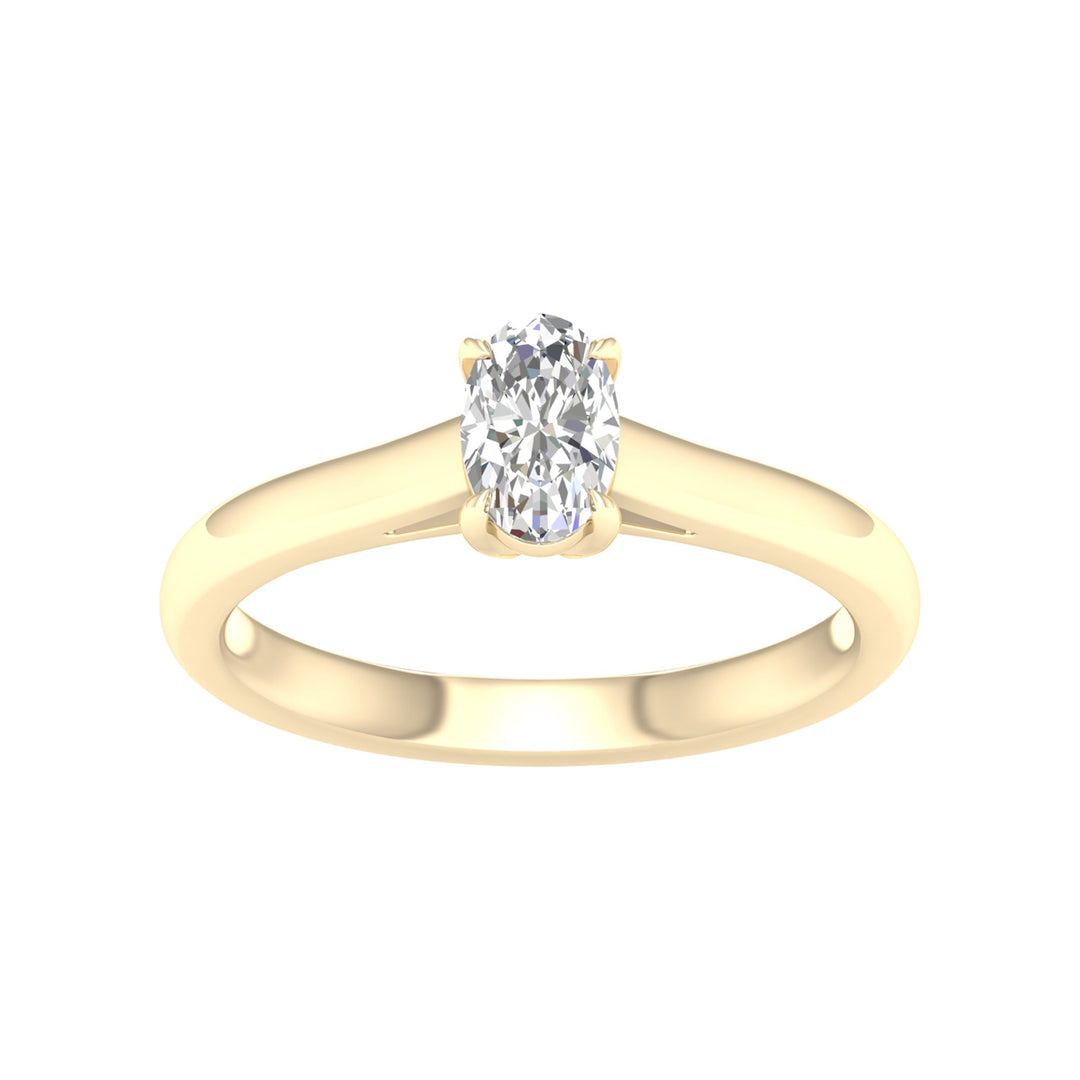 14K 0.50CT Certified Lab Grown Diamond Ring ( IGI Certified )