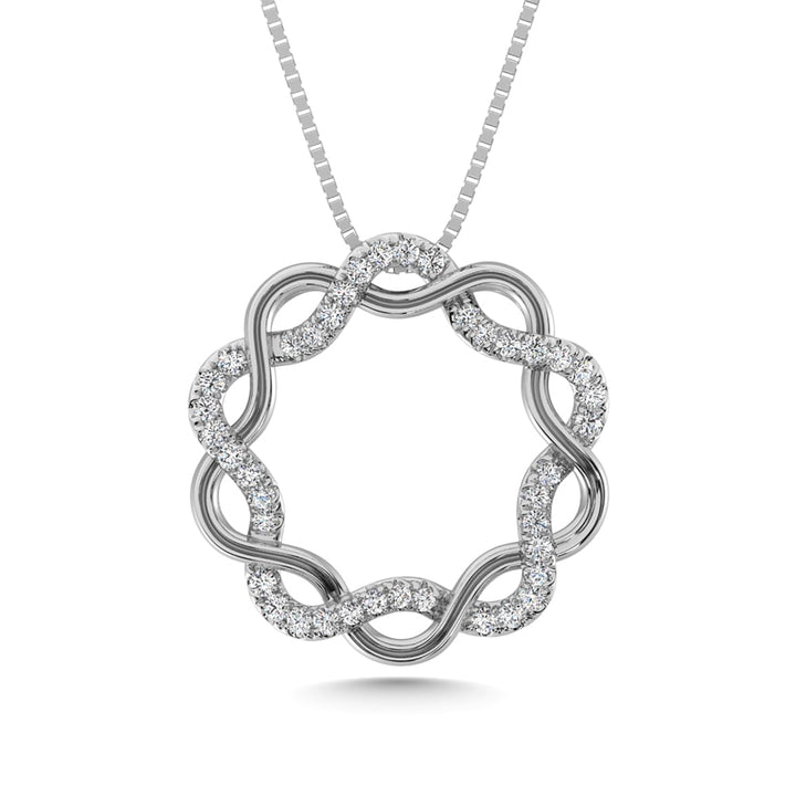 14K White Gold Diamond 1/5 Ct.Tw. Fashion Pendant