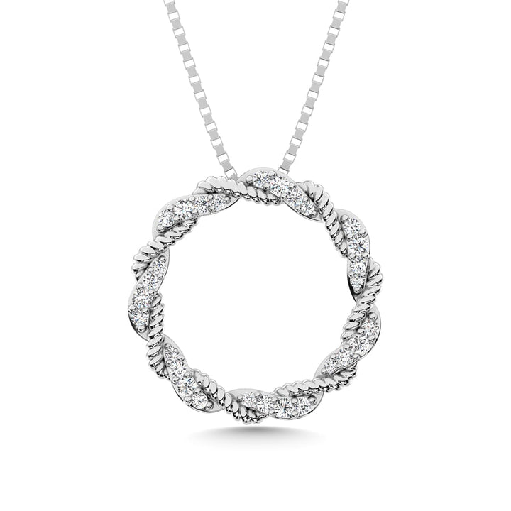 14K White Gold Diamond 1/4 Ct.Tw. Fashion Pendant