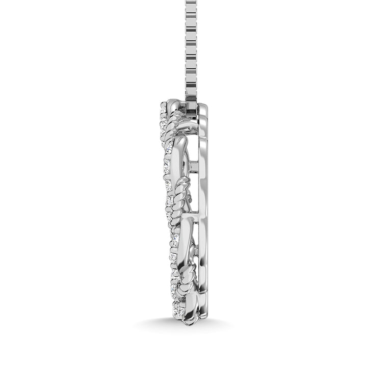 14K White Gold Diamond 1/4 Ct.Tw. Fashion Pendant