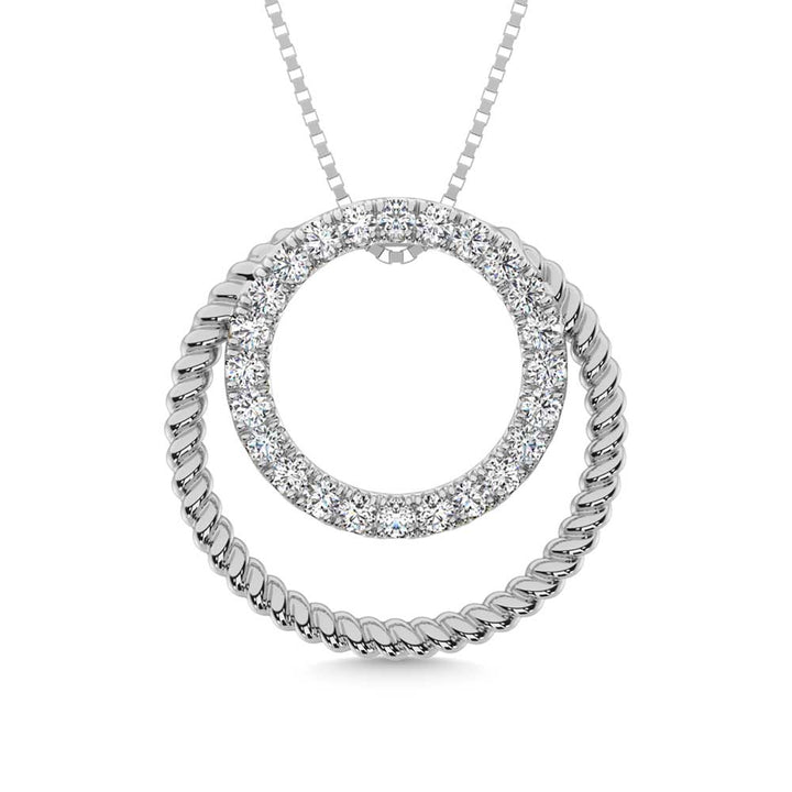 14K White Gold Diamond 1/4 Ct.Tw. Fashion Pendant