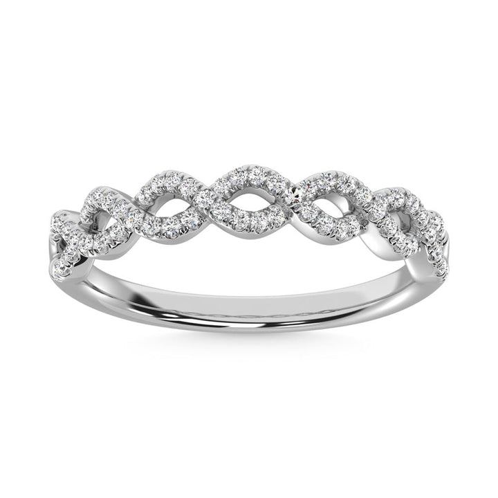 14K White Gold Diamond 1/4 Ct.Tw. Fashion Ring