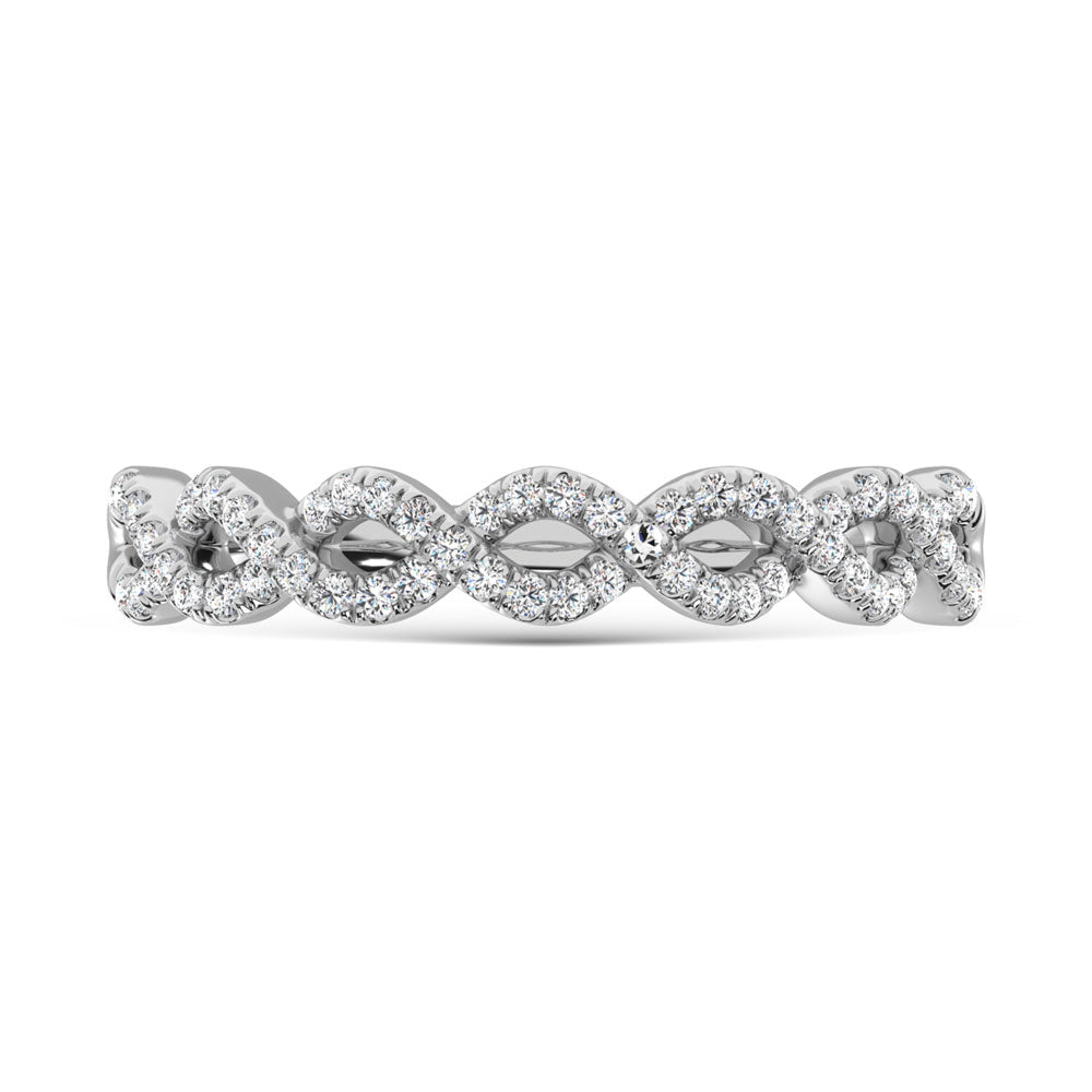 14K White Gold Diamond 1/4 Ct.Tw. Fashion Ring