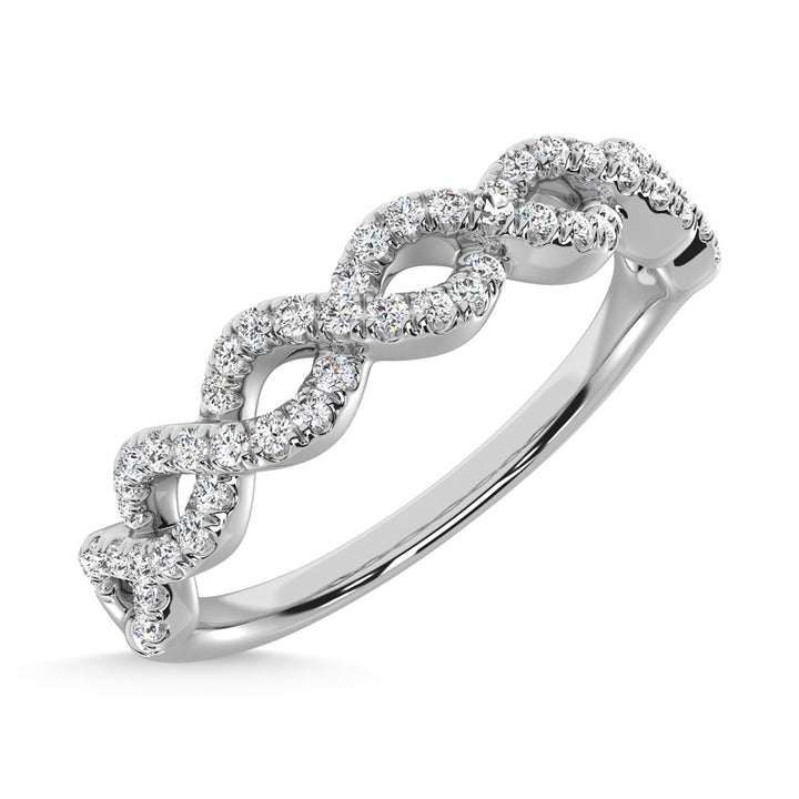 14K White Gold Diamond 1/4 Ct.Tw. Fashion Ring