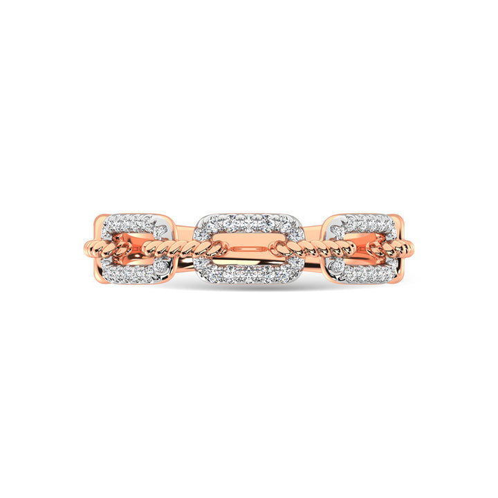 14K Rose Gold Diamond 1/5 Ct.Tw. Fashion Ring
