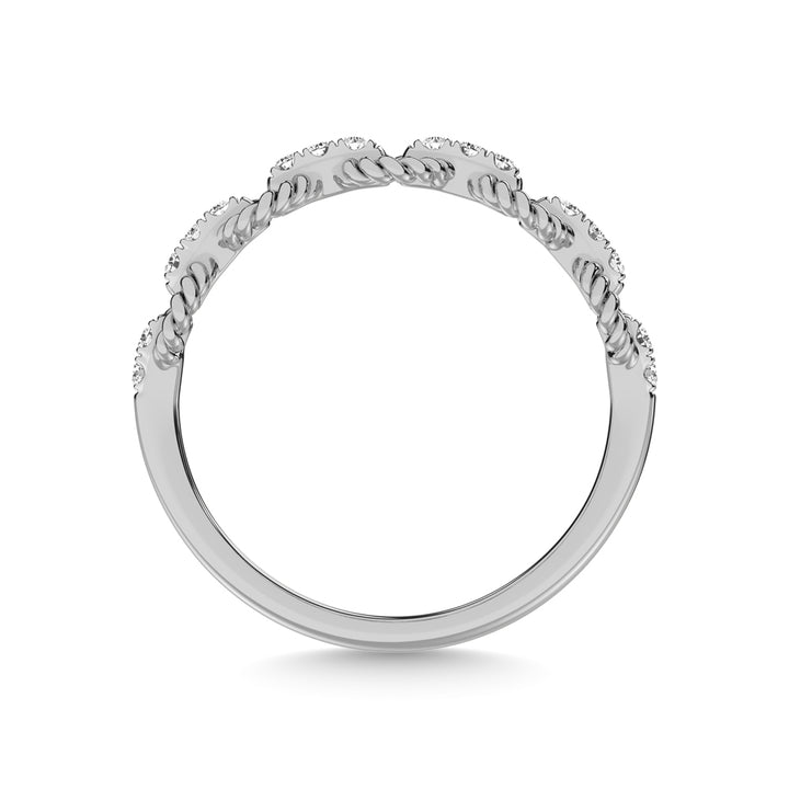 14K White Gold Diamond 1/6 Ct.Tw. Stackable Ring