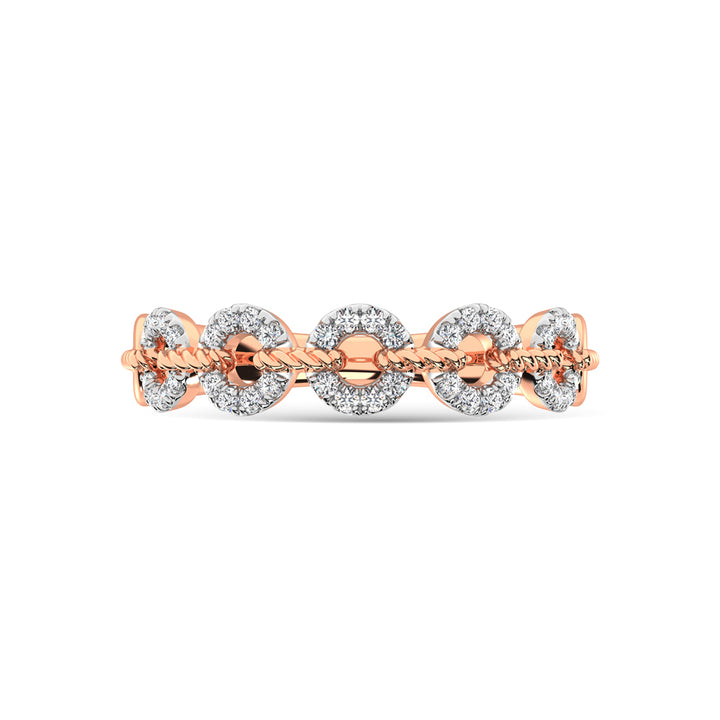 14K Rose Gold Diamond 1/5 Ct.Tw. Stackable Ring