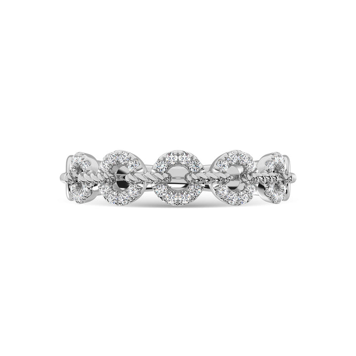 14K White Gold Diamond 1/5 Ct.Tw. Stackable Ring
