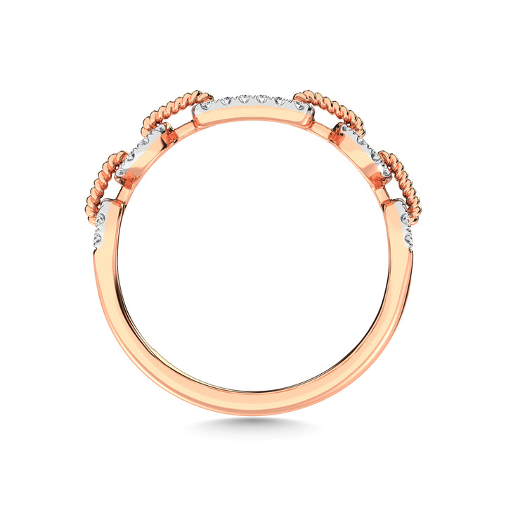 14K Rose Gold Diamond 1/5 Ct.Tw. Fashion Ring
