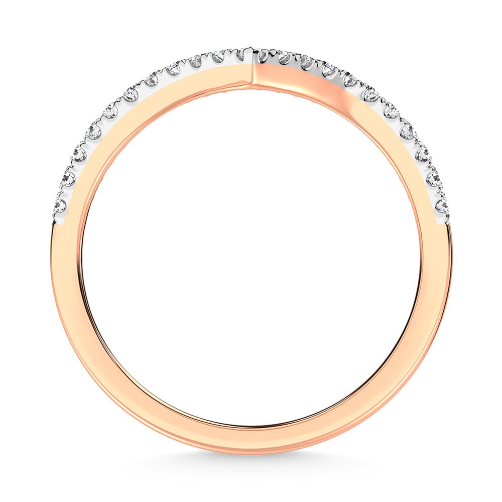 14K Rose Gold Diamond  1/4 Ct.Tw. Stack Band