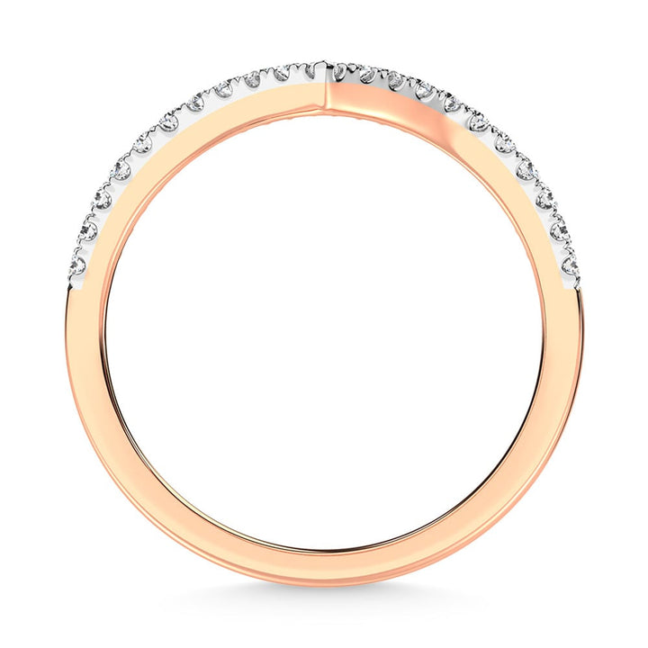 14K Rose Gold Diamond  1/4 Ct.Tw. Stack Band