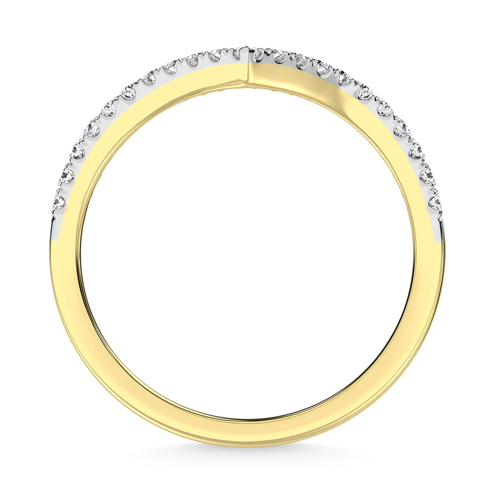 14K Yellow Gold Diamond  1/4 Ct.Tw. Stack Band