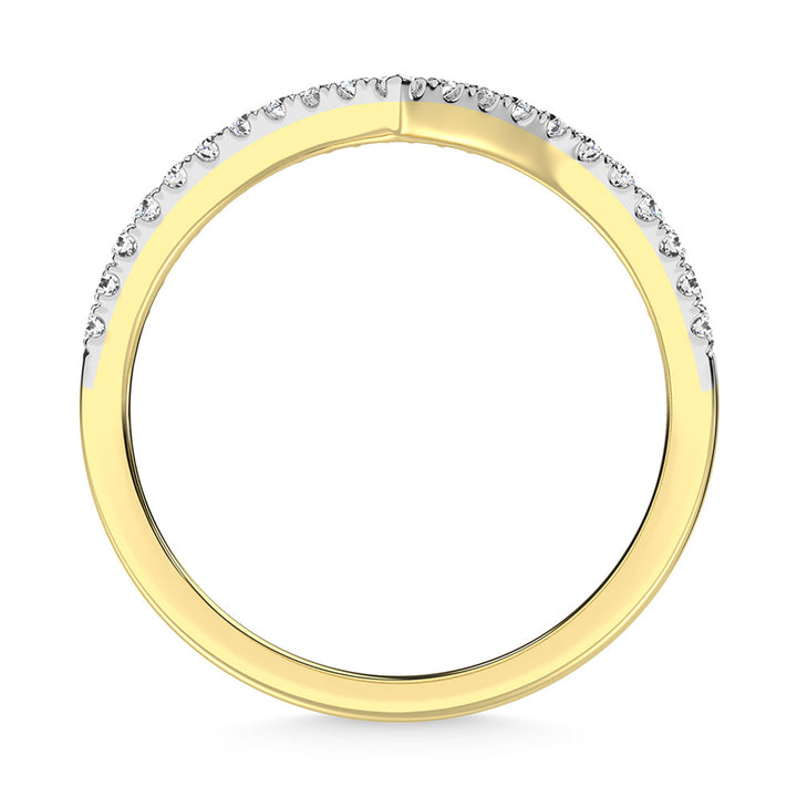 14K Yellow Gold Diamond  1/4 Ct.Tw. Stack Band